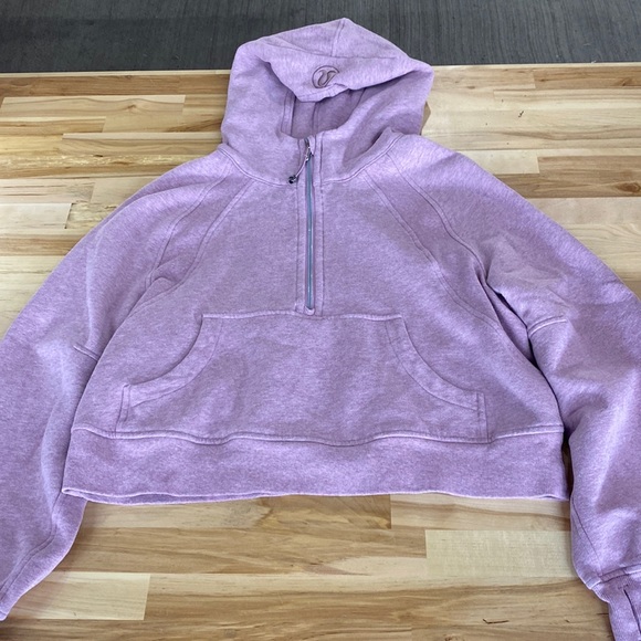 Tops - Lululemon heather pink scuba half zip